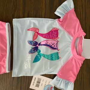 NEW 2 piece baby girls bathing suit with tags